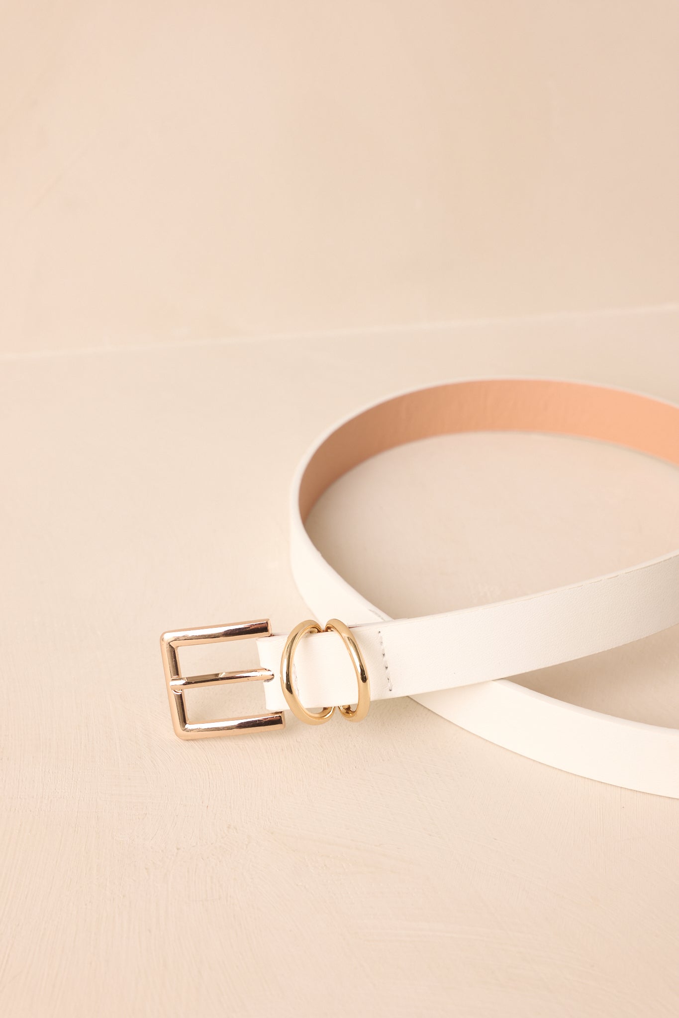 Thought You’d Notice White Faux Leather Belt