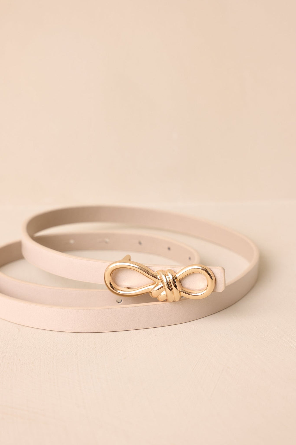 Roped In Ivory Faux Leather Belt