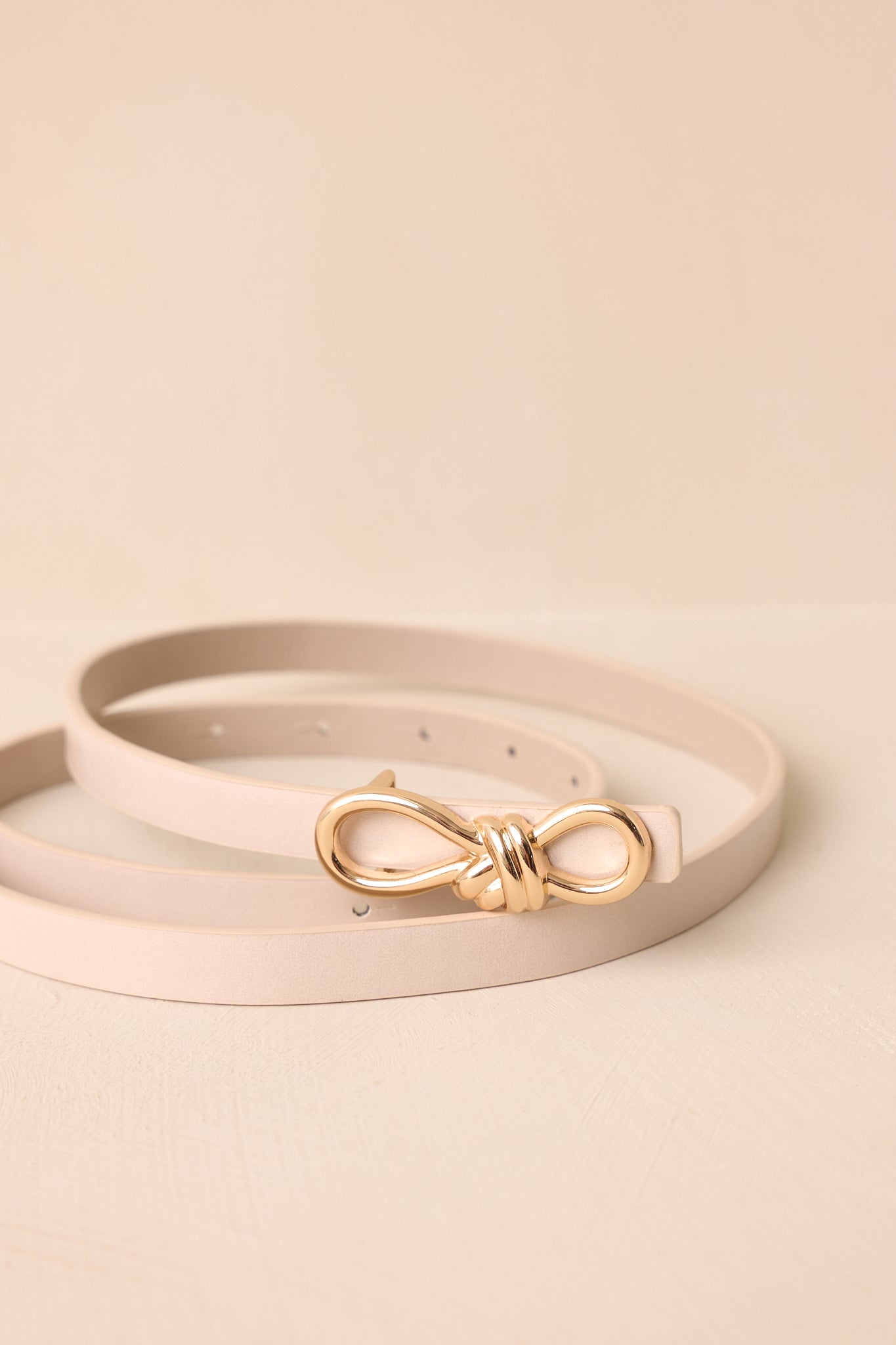 Roped In Ivory Faux Leather Belt