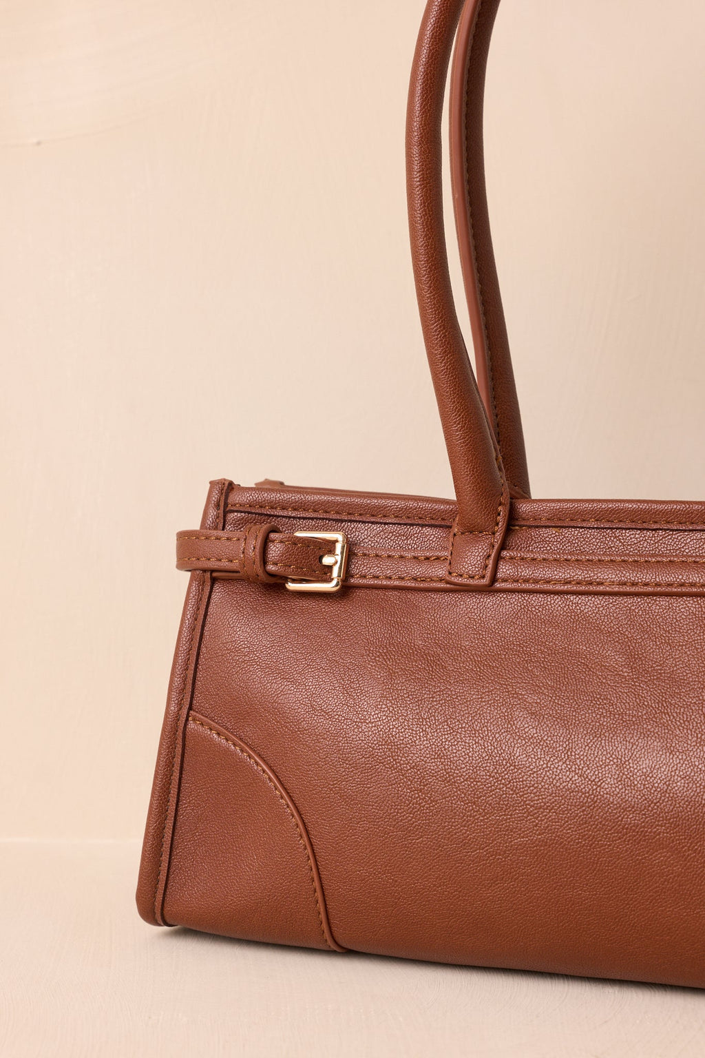 Loving What You See Cognac Brown Faux Leather Handbag
