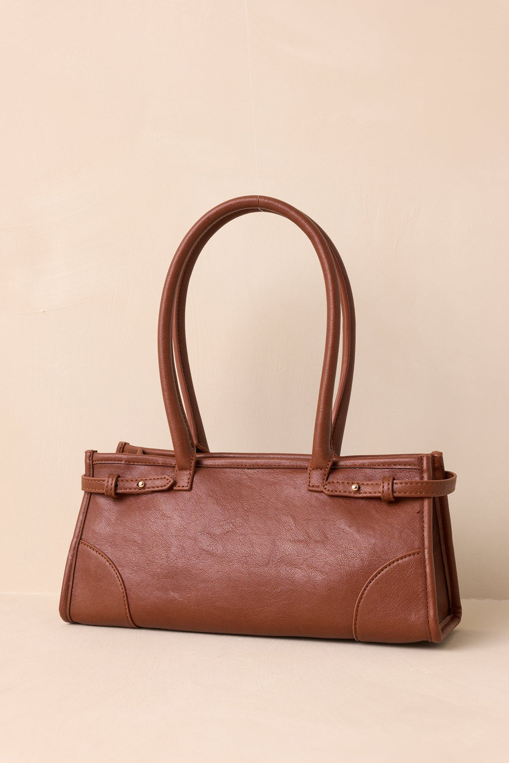 Loving What You See Cognac Brown Faux Leather Handbag