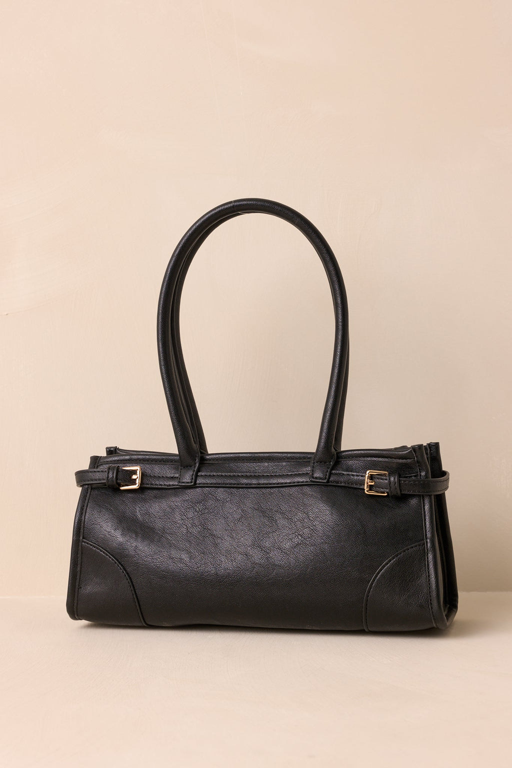 Loving What You See Black Faux Leather Handbag