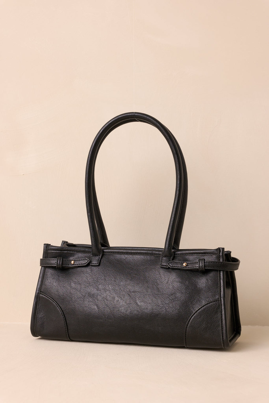 Loving What You See Black Faux Leather Handbag