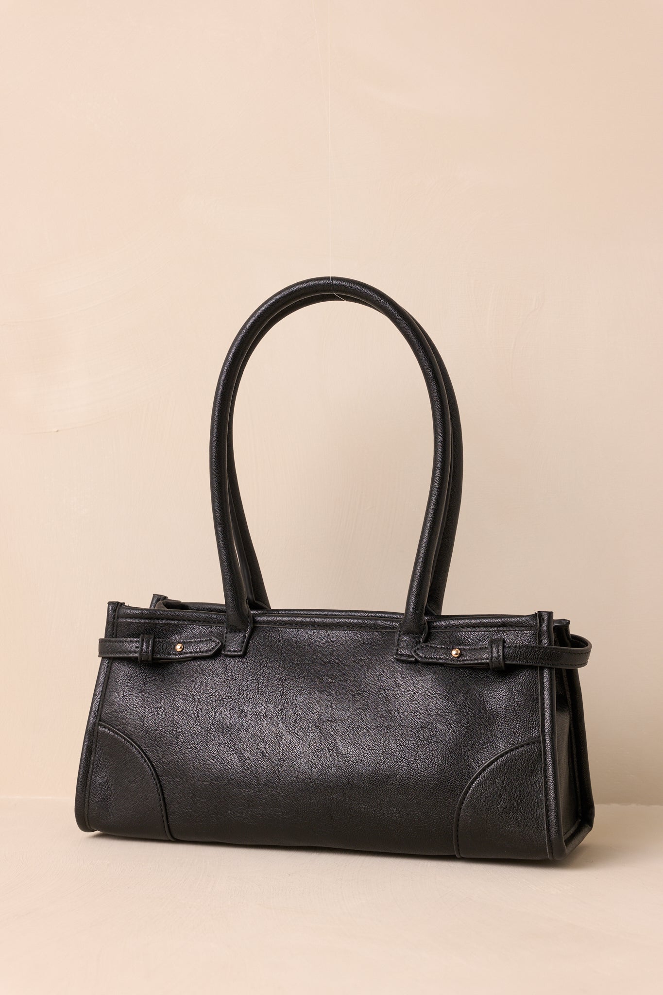 Loving What You See Black Faux Leather Handbag