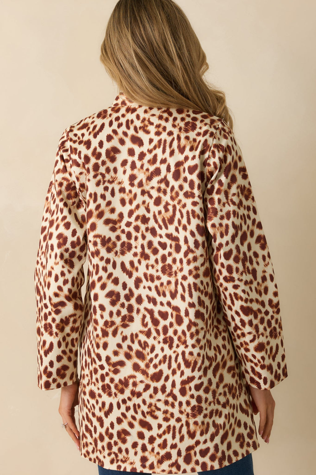 Prosperina Sheridan Brown Leopard Print Cotton Bow Coat