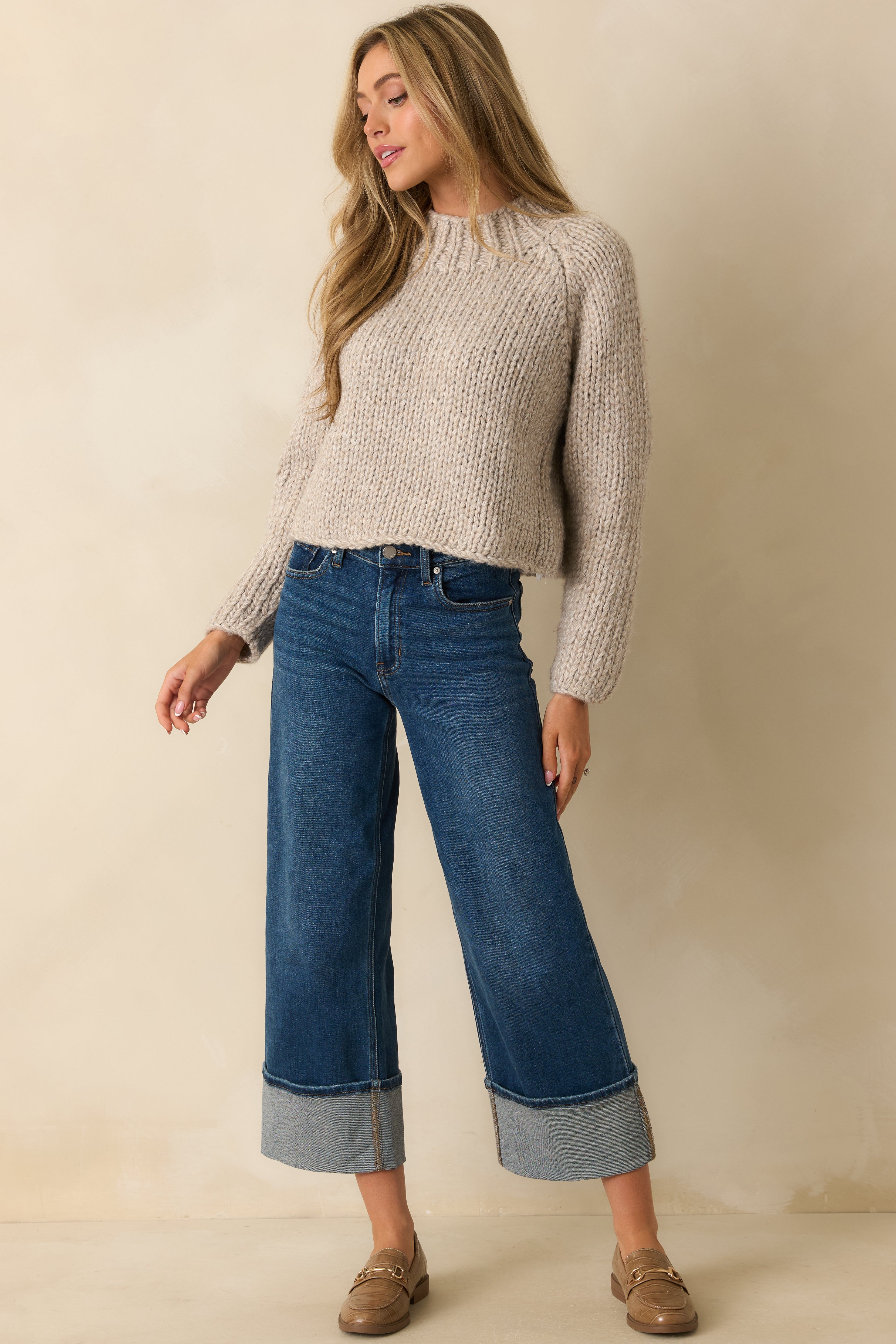 Staple the Label Nadia Oat Chunky Sweater