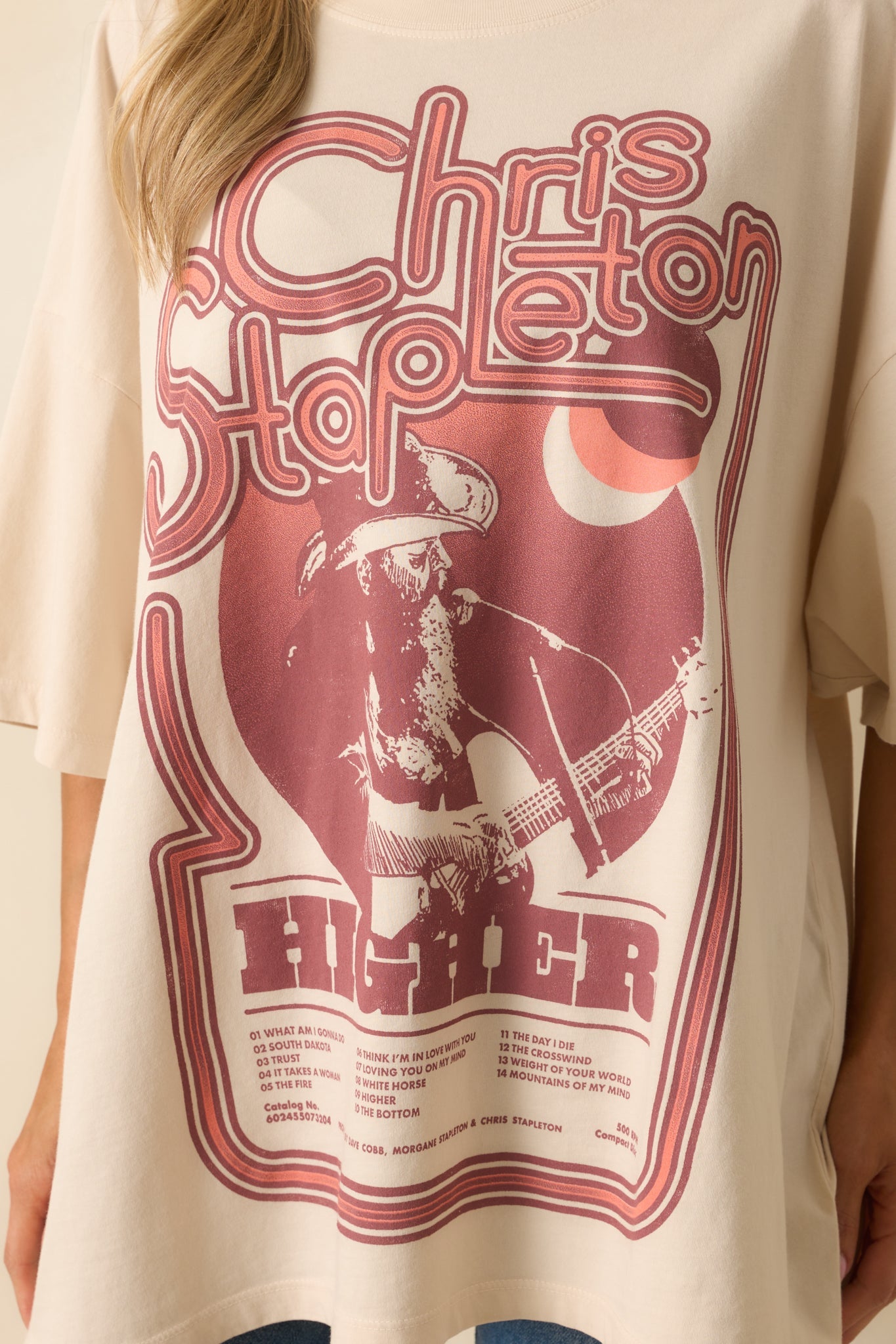 Chris Stapleton Higher Tour Ivory Cotton Tee