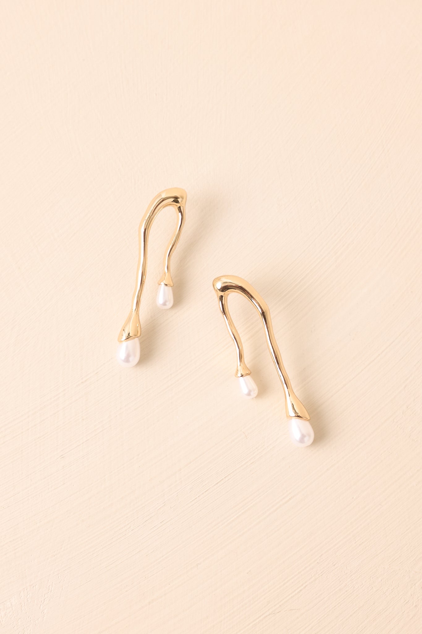 It’s About Time Gold Abstract Drop Earrings