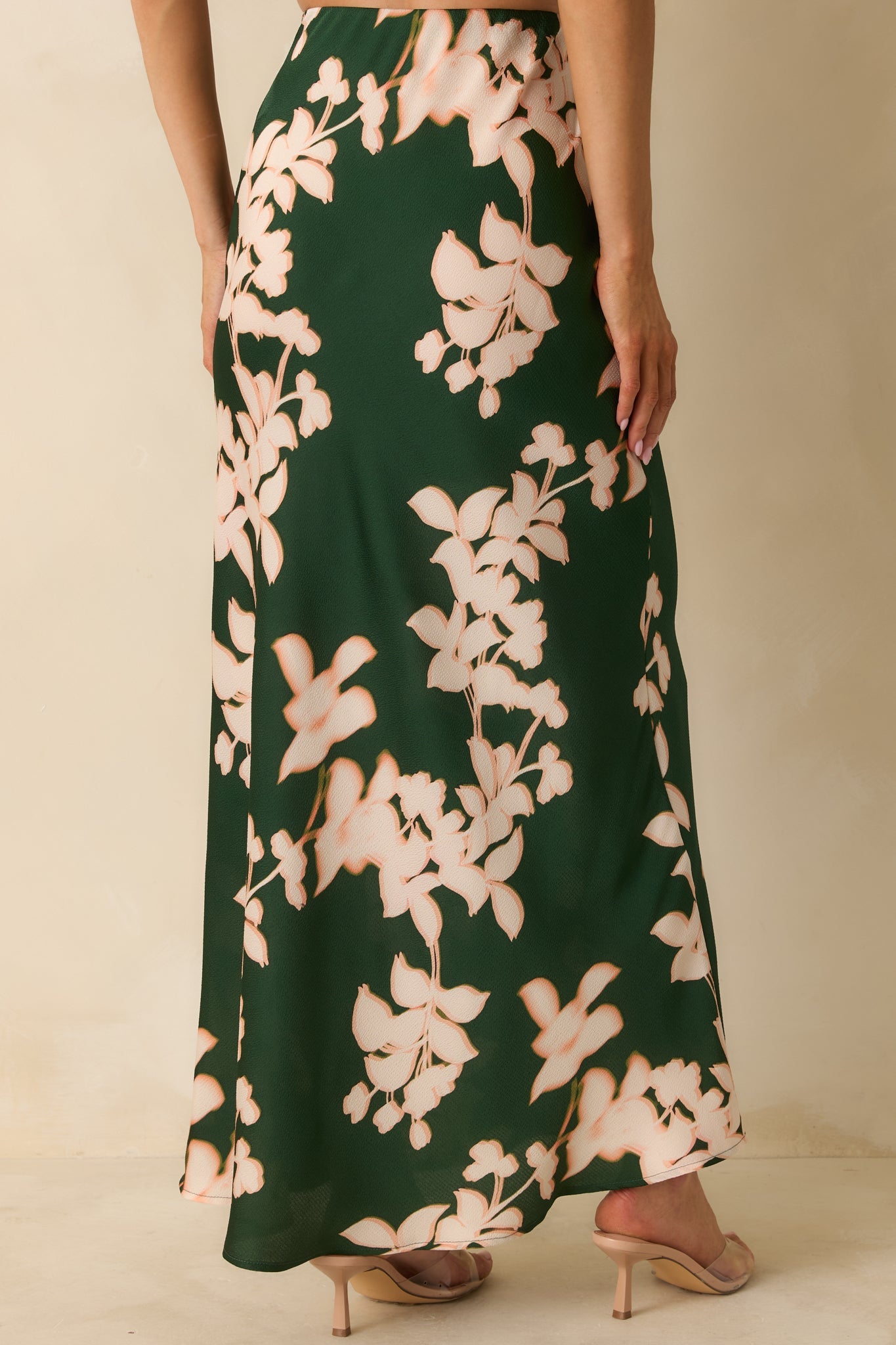 MINKPINK Vilma Green Floral Maxi Skirt