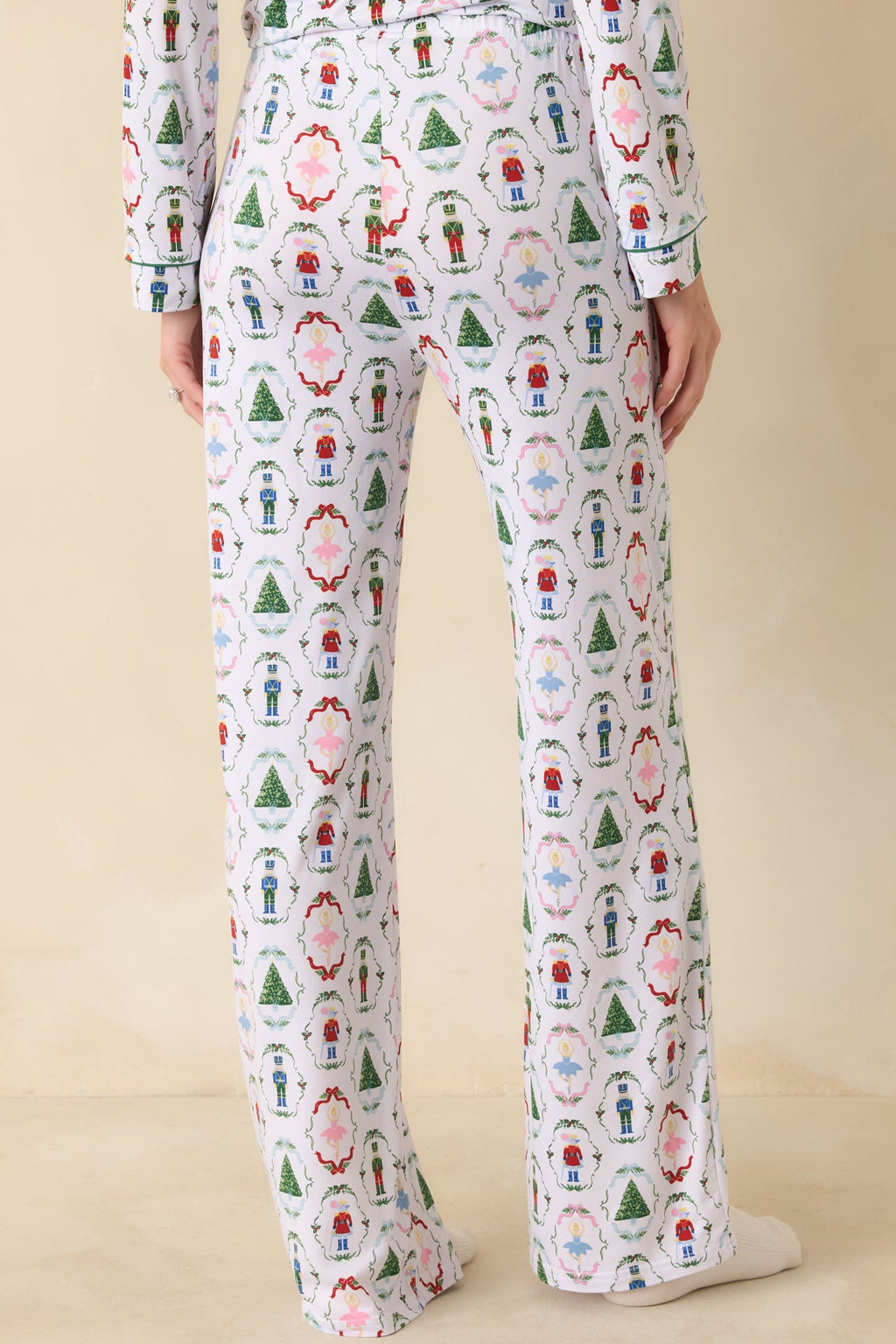 Holiday Brigade White Multi Nutcracker Pajama Pants