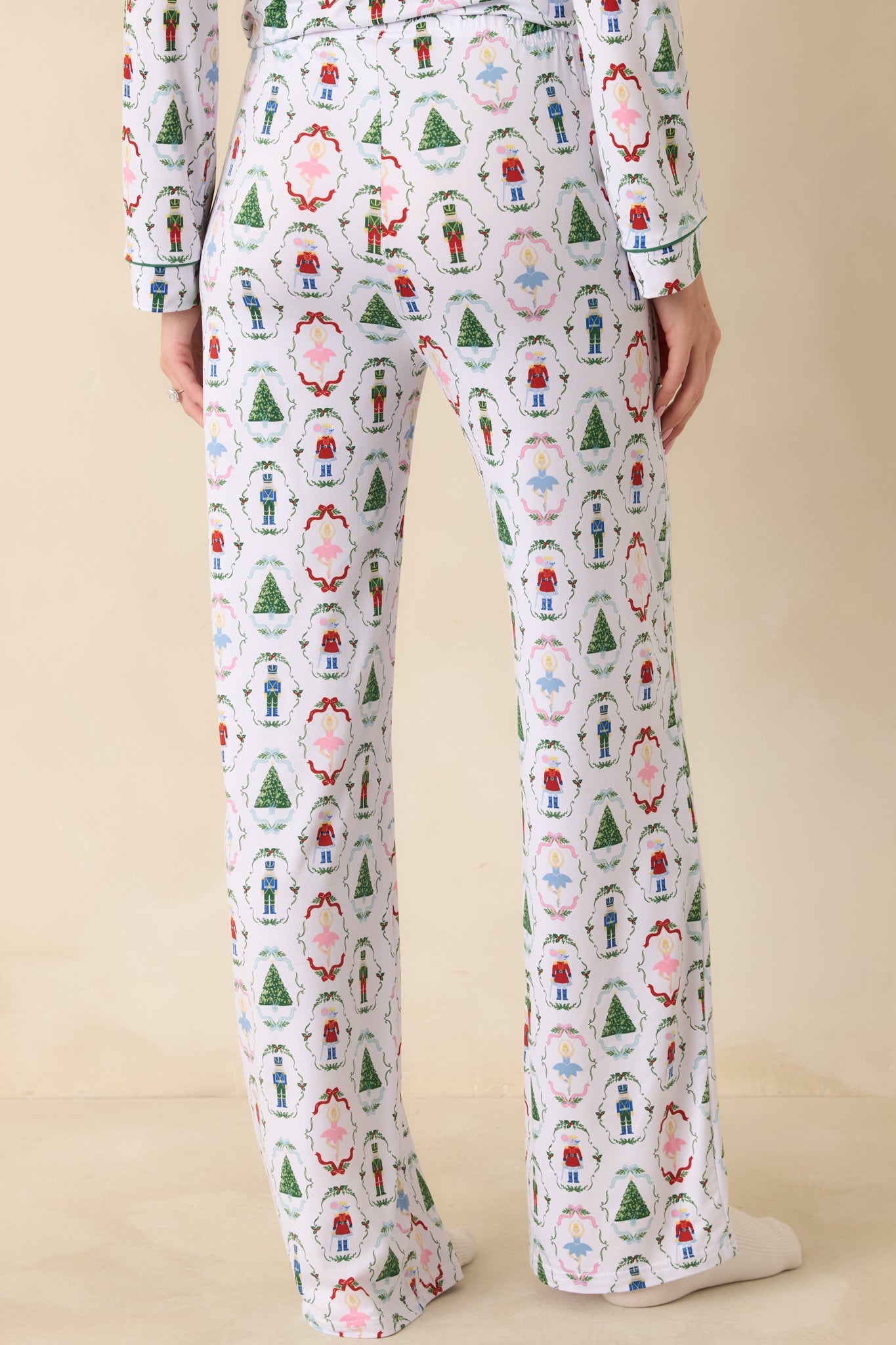 Holiday Brigade White Multi Nutcracker Pajama Pants