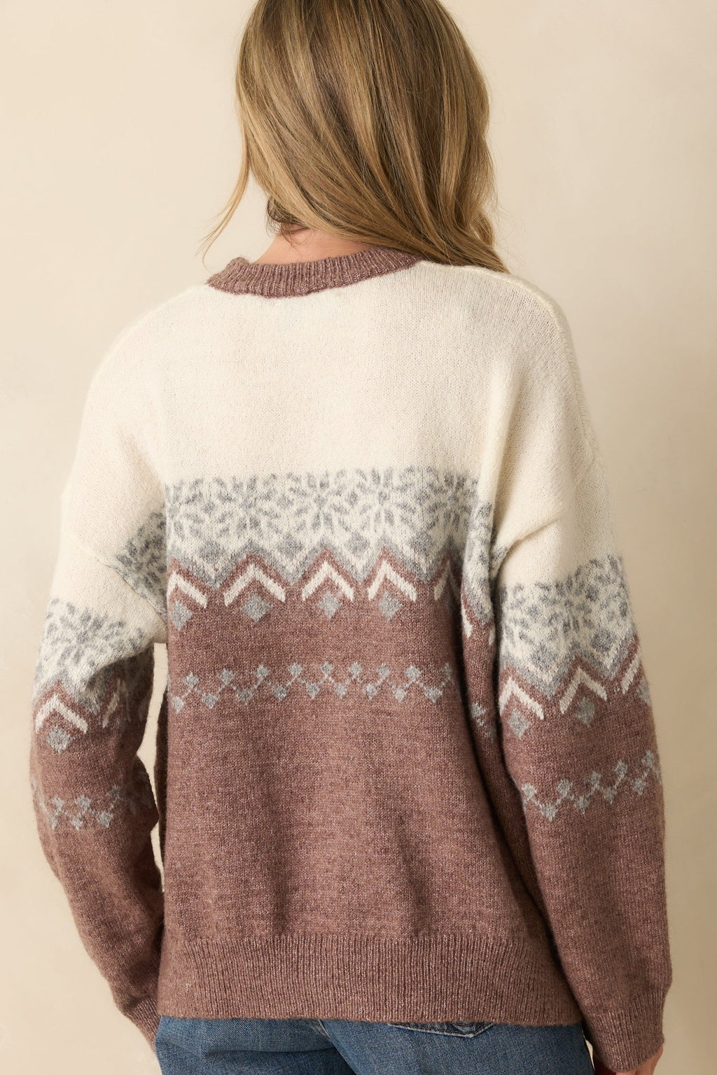 Make Yourself At Home Mauve Multi Knit Sweater