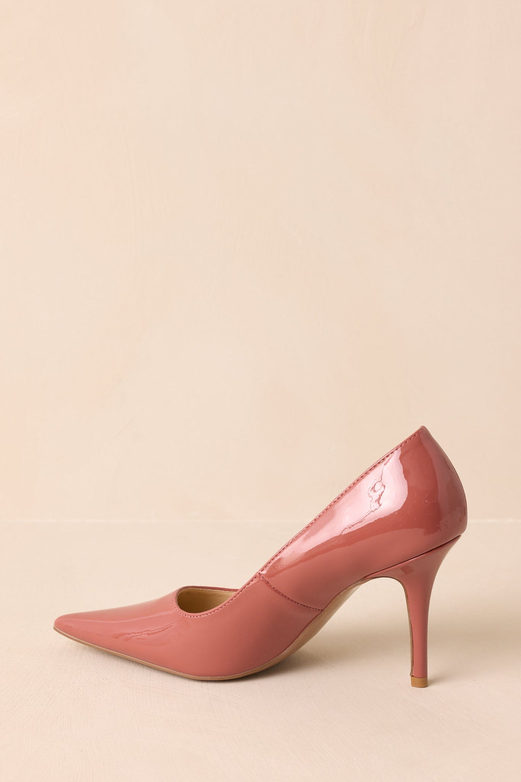 Perfectly Polished Blush Patent Pointed Toe Heels