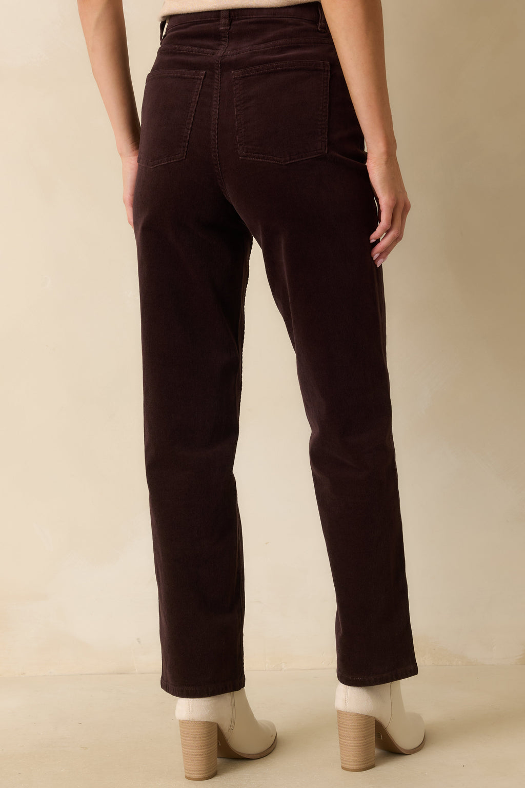 SPANXshape™ Truffle Brown Corduroy 90s Straight Leg Jeans