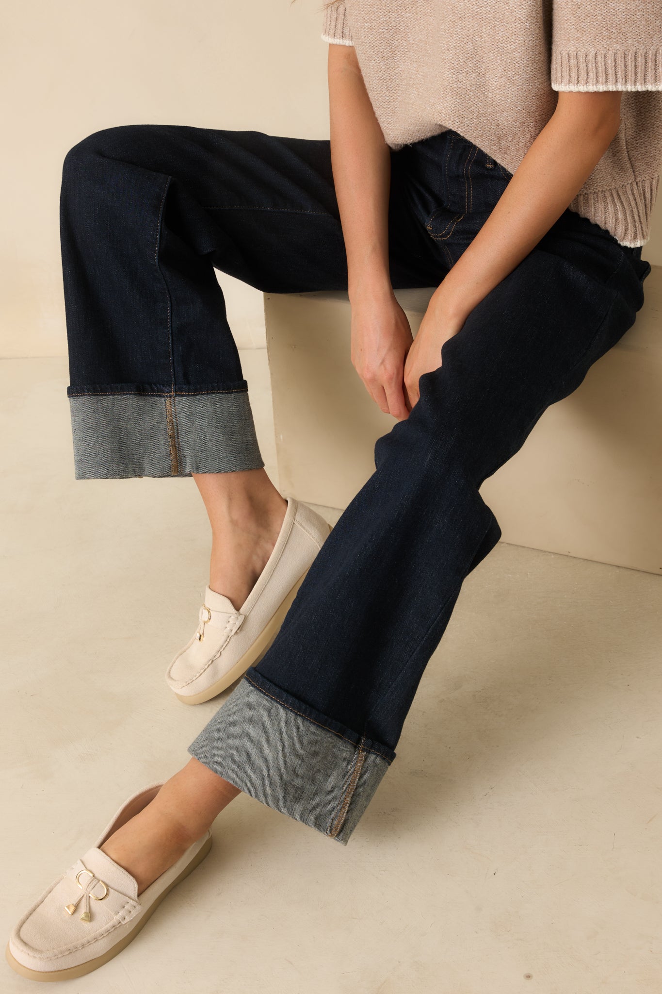 Best Intentions Dark Wash Wide Leg Jeans