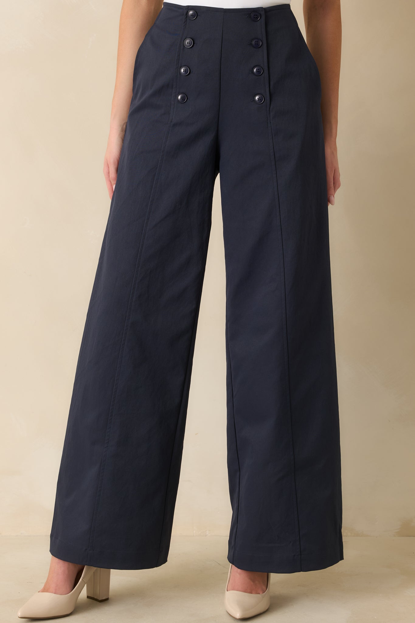 Hit The Mark Navy Wide Leg Pants