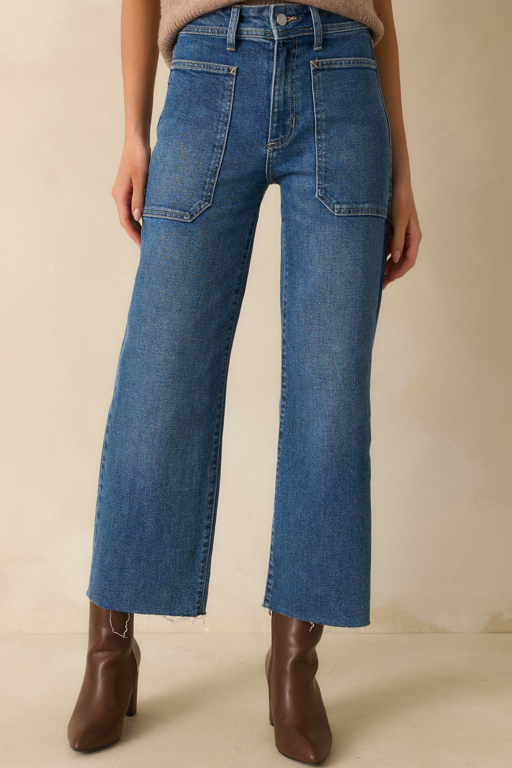 On Your Way Medium Wash Utility Jeans