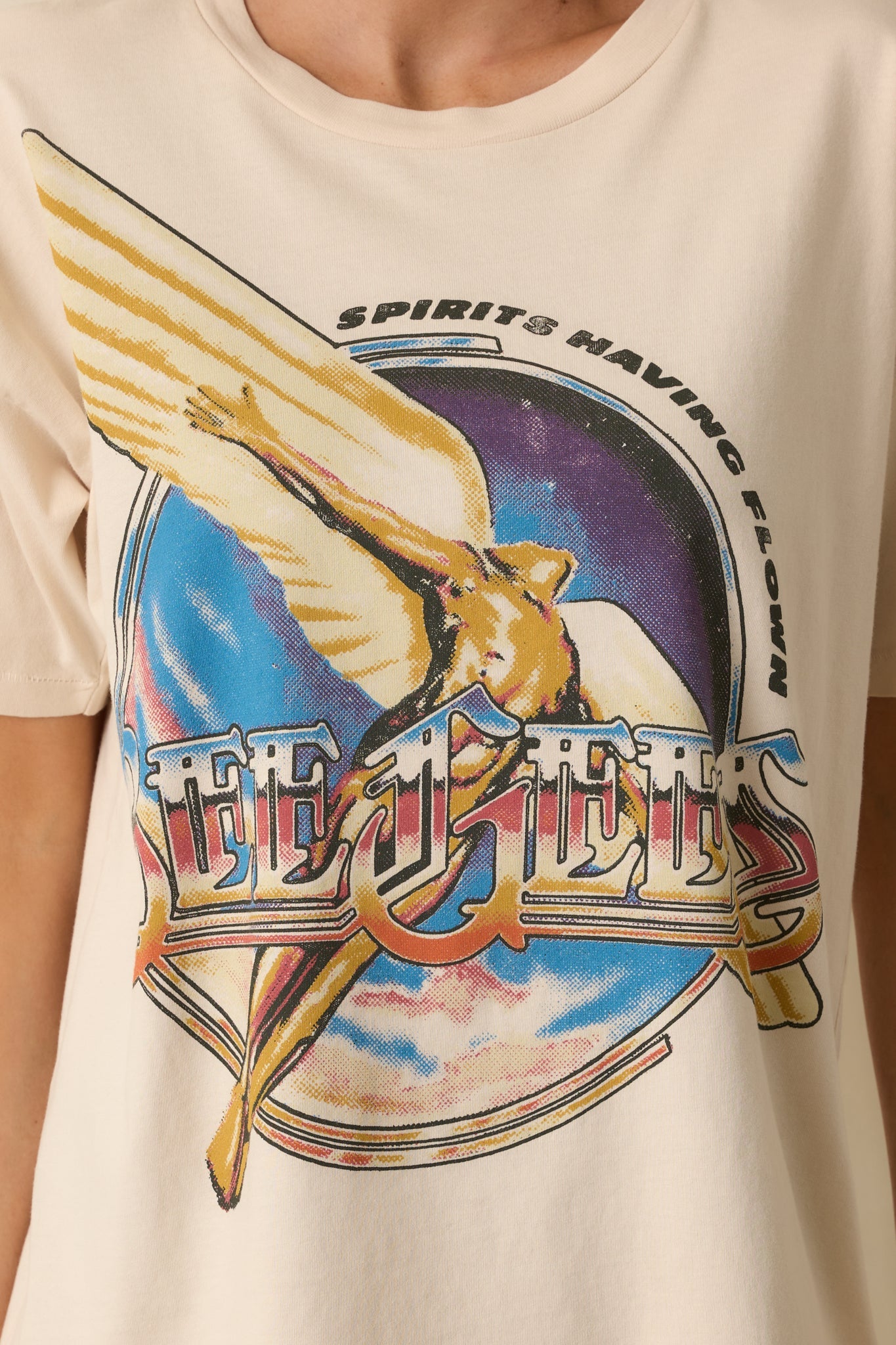 Bee Gees Ivory Cotton Spirts Having Flown Merch Tee