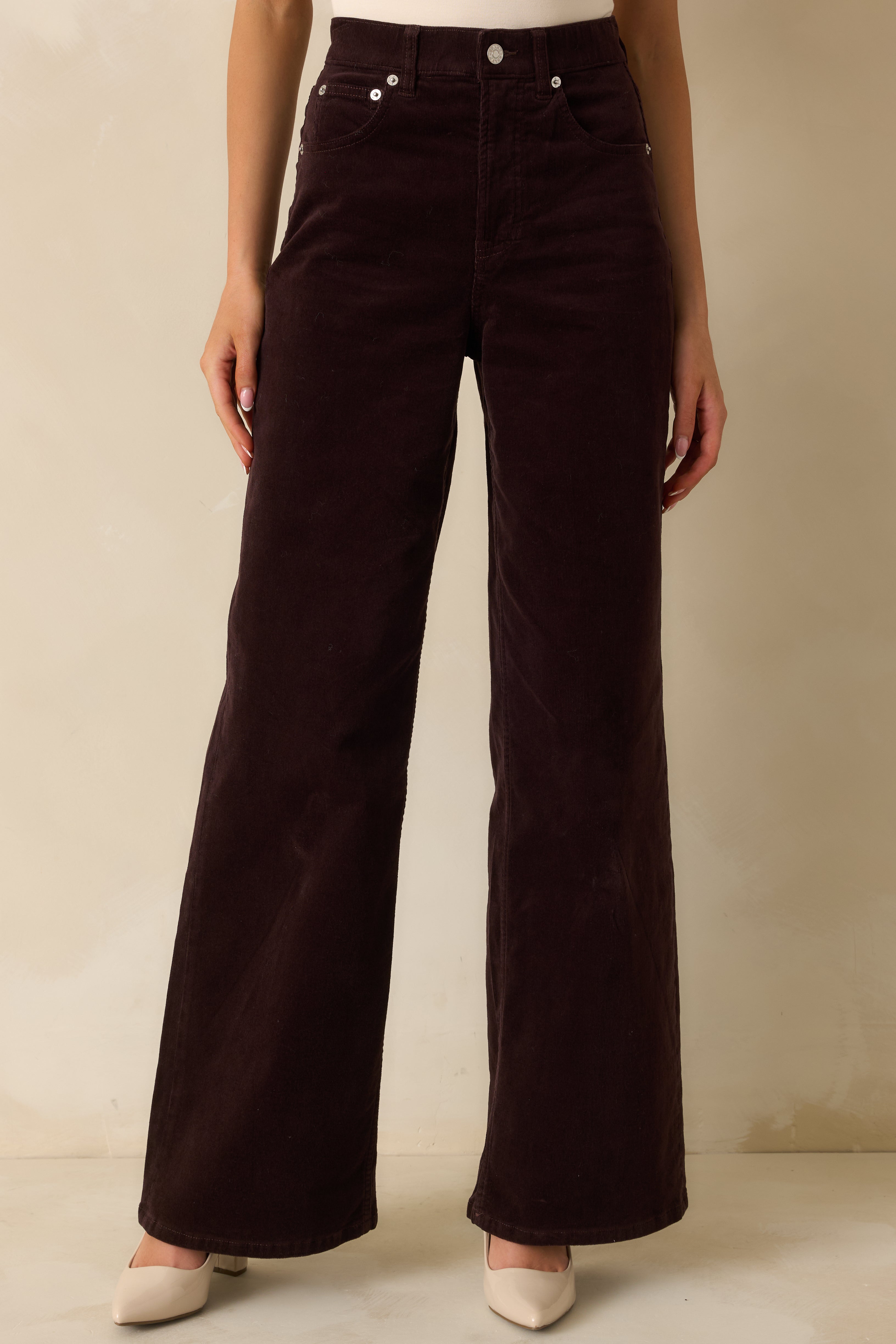 SPANXshape™ Truffle Brown Corduroy Wide Leg Jeans