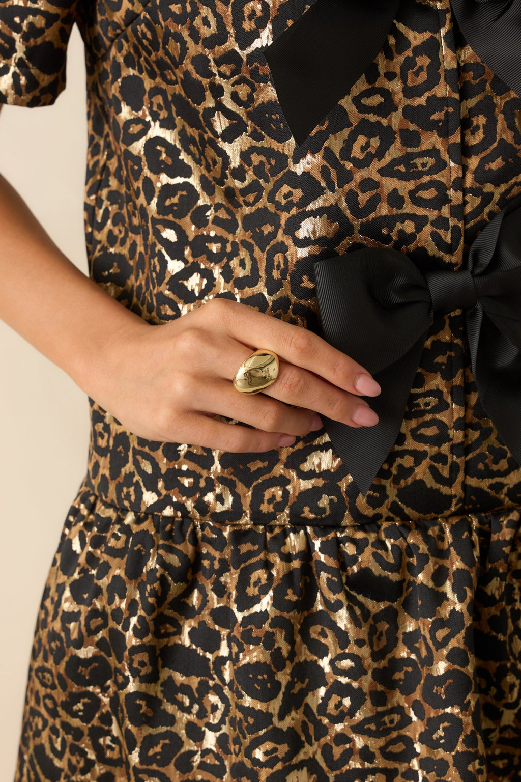 Find Out Yourself Gold Dome Statement Ring
