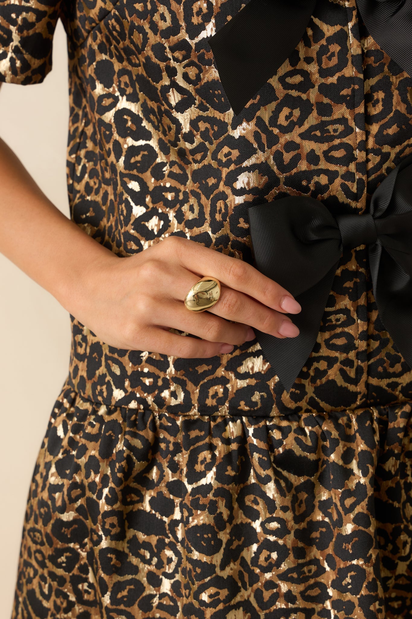Find Out Yourself Gold Dome Statement Ring