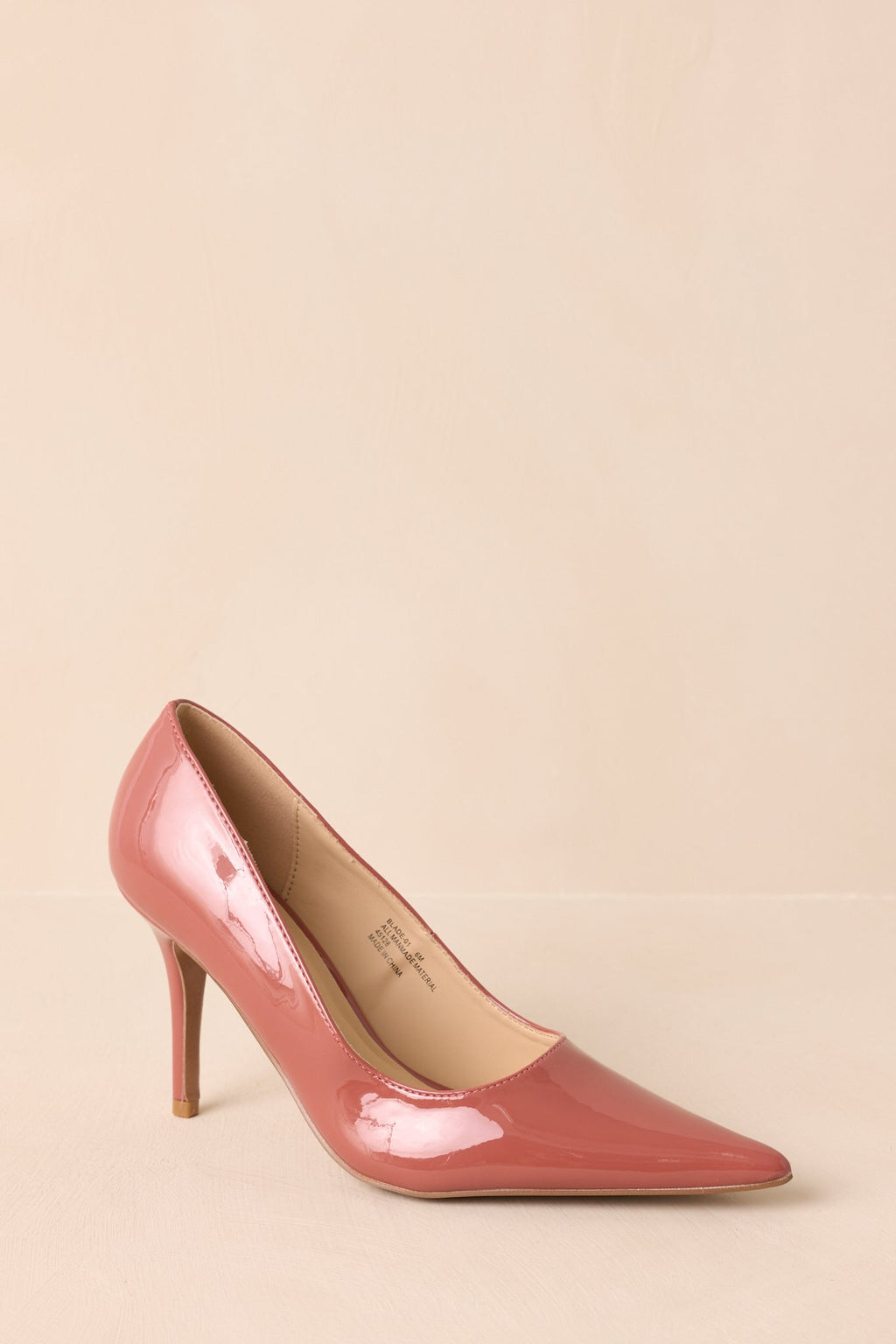 Perfectly Polished Blush Patent Pointed Toe Heels