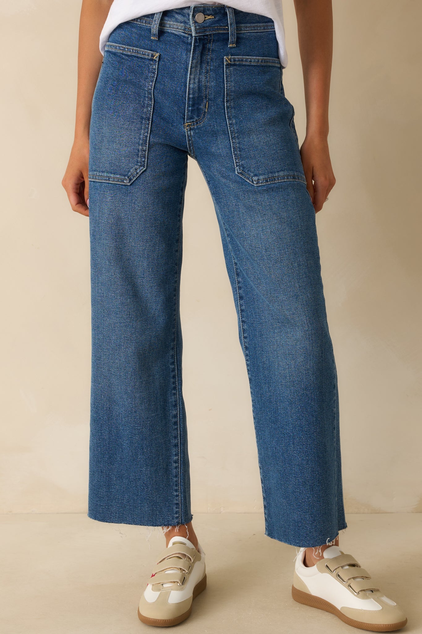 On Your Way Medium Wash Utility Jeans
