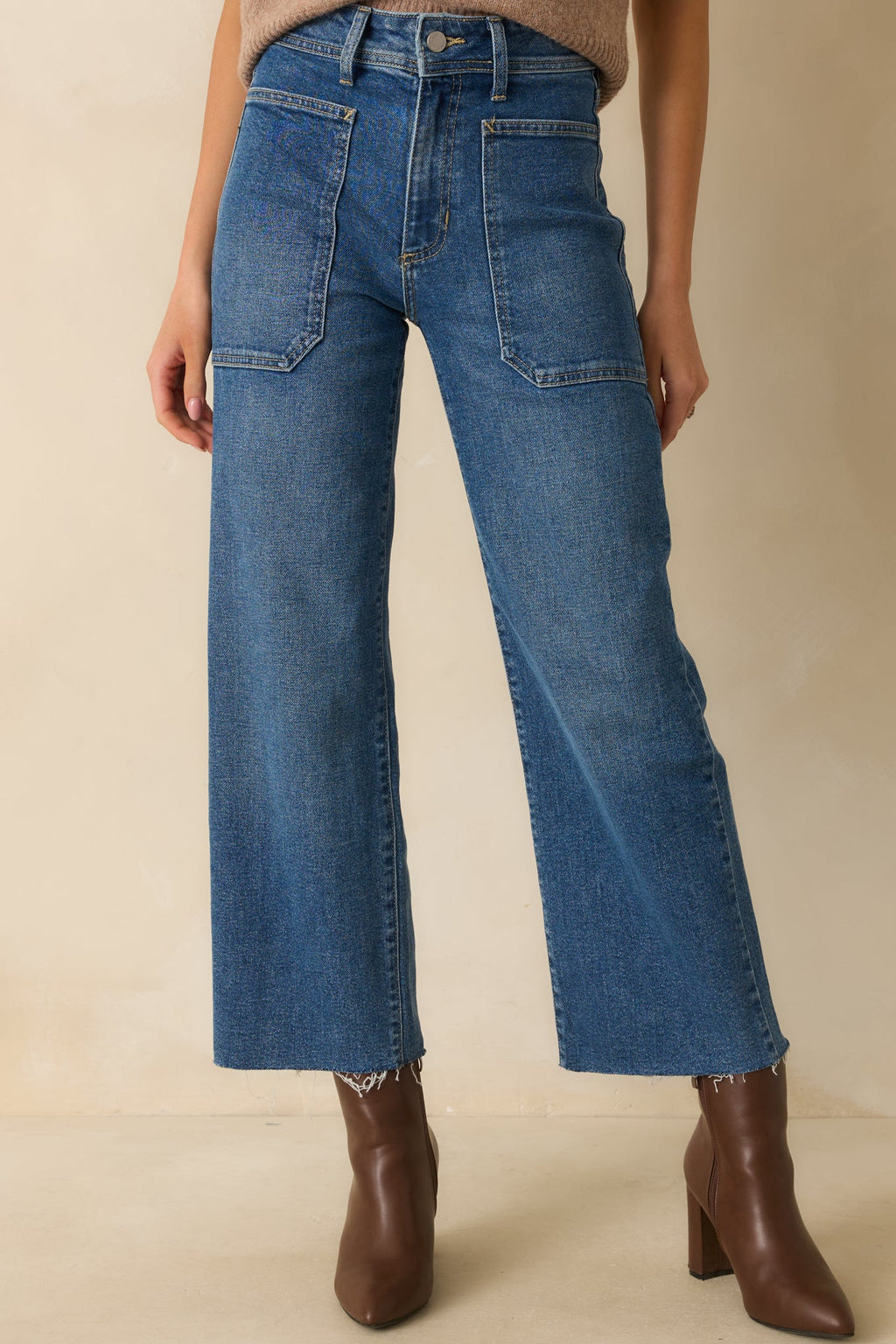 On Your Way Medium Wash Utility Jeans