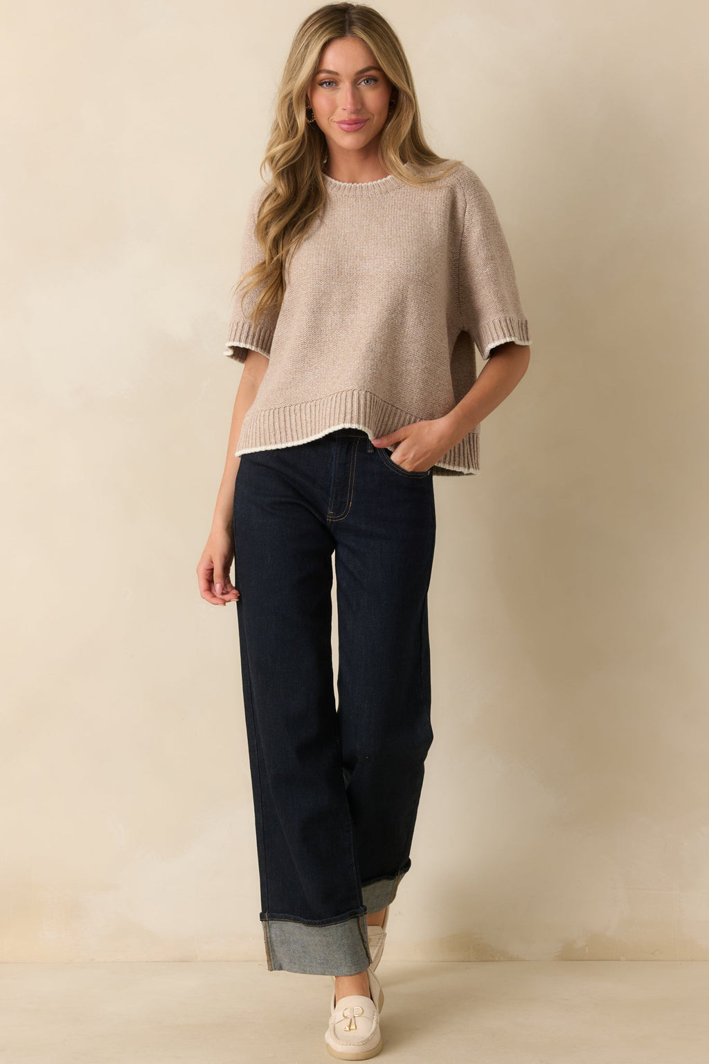 Best Intentions Dark Wash Wide Leg Jeans
