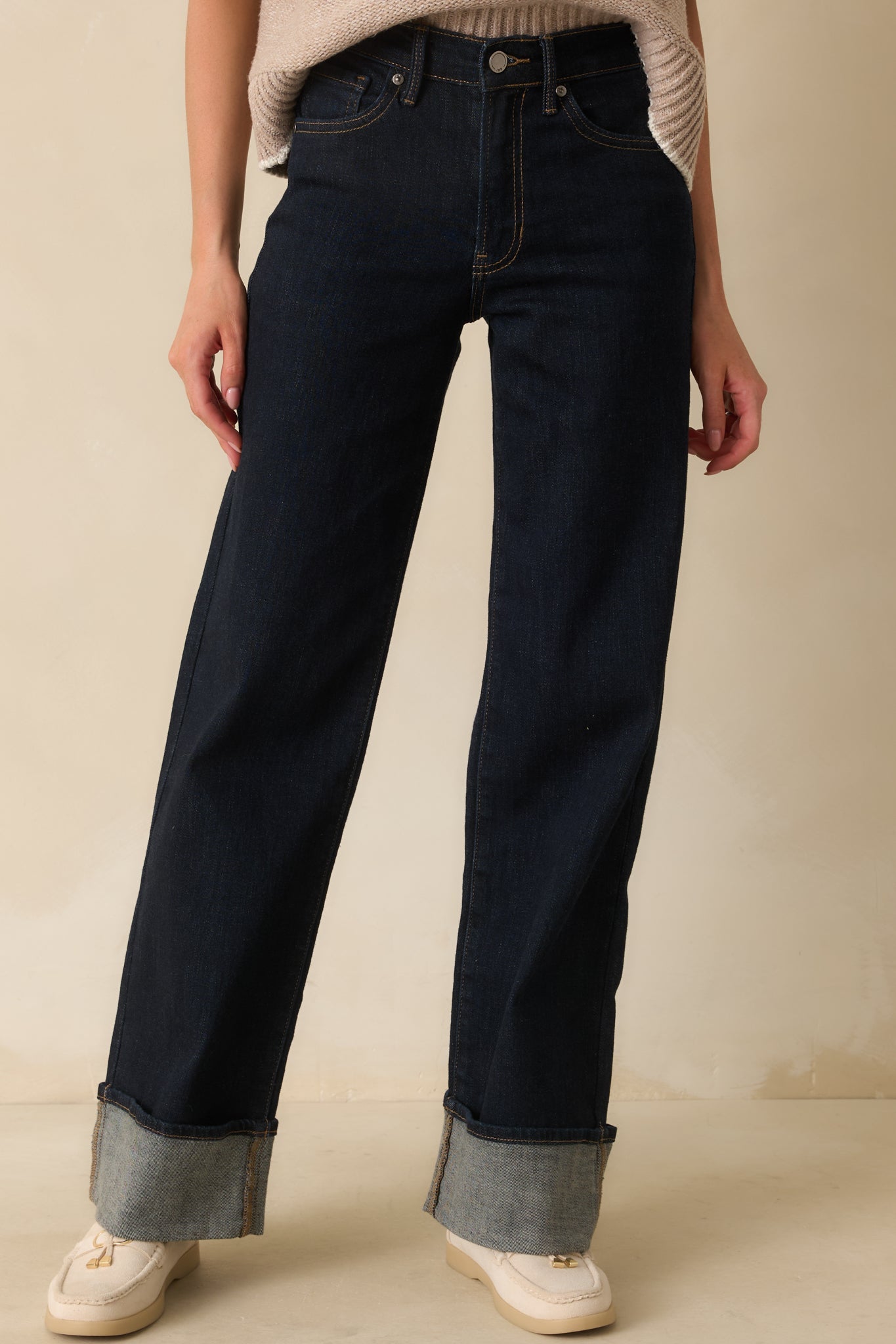 Best Intentions Dark Wash Wide Leg Jeans