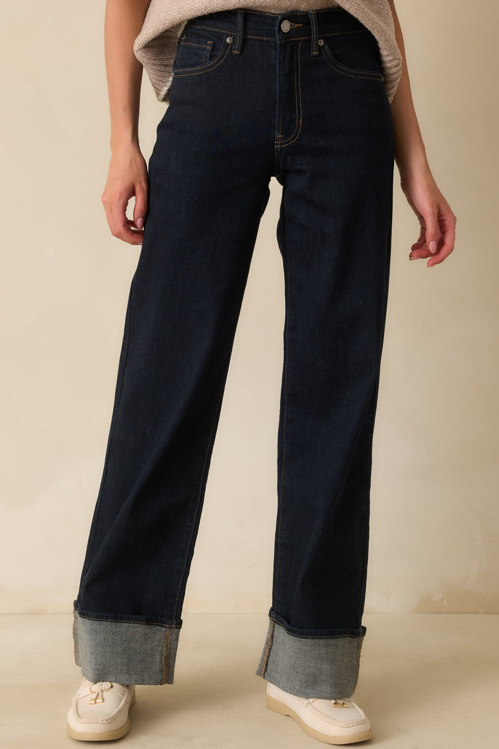 Best Intentions Dark Wash Wide Leg Jeans