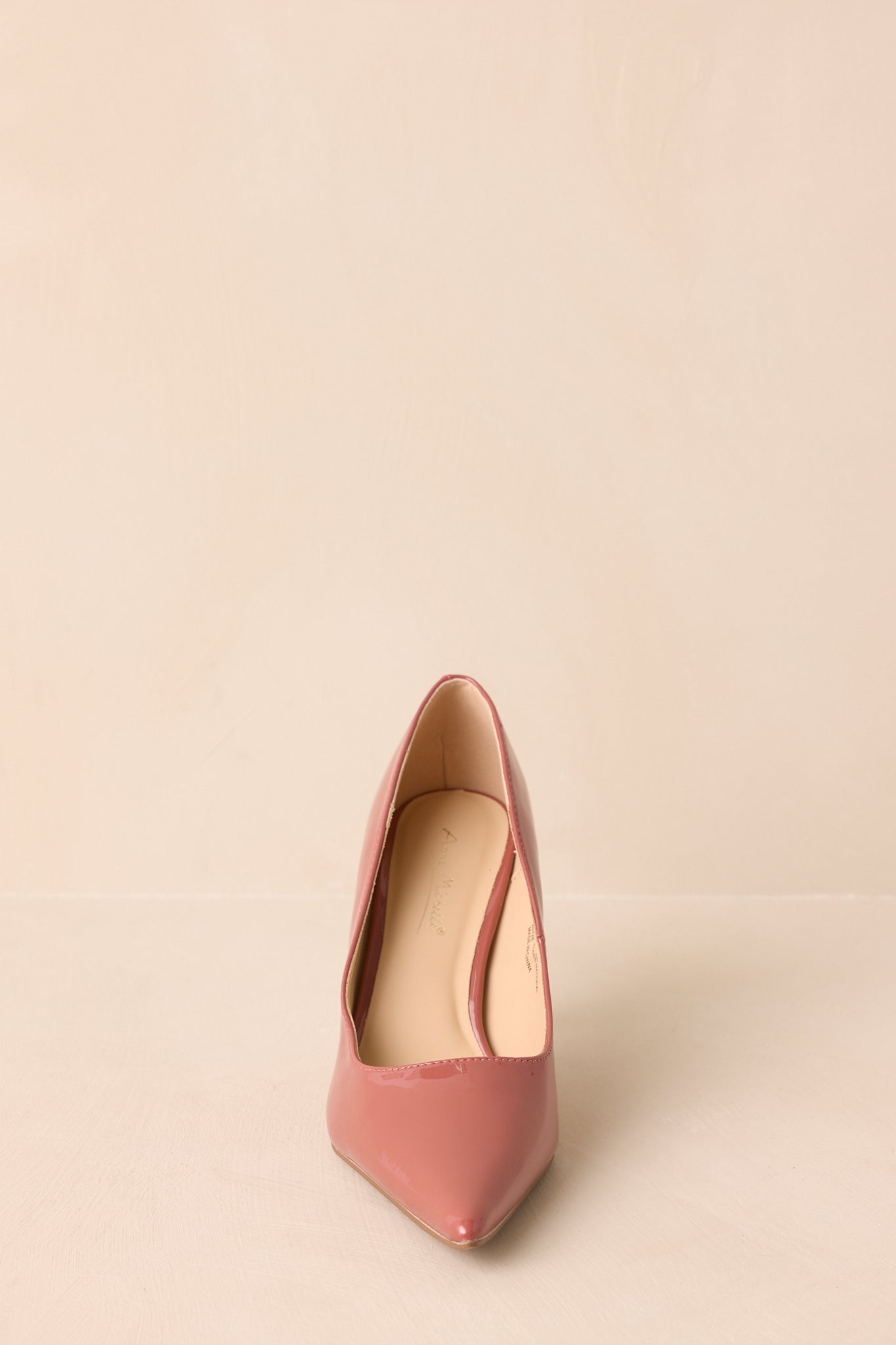Perfectly Polished Blush Patent Pointed Toe Heels