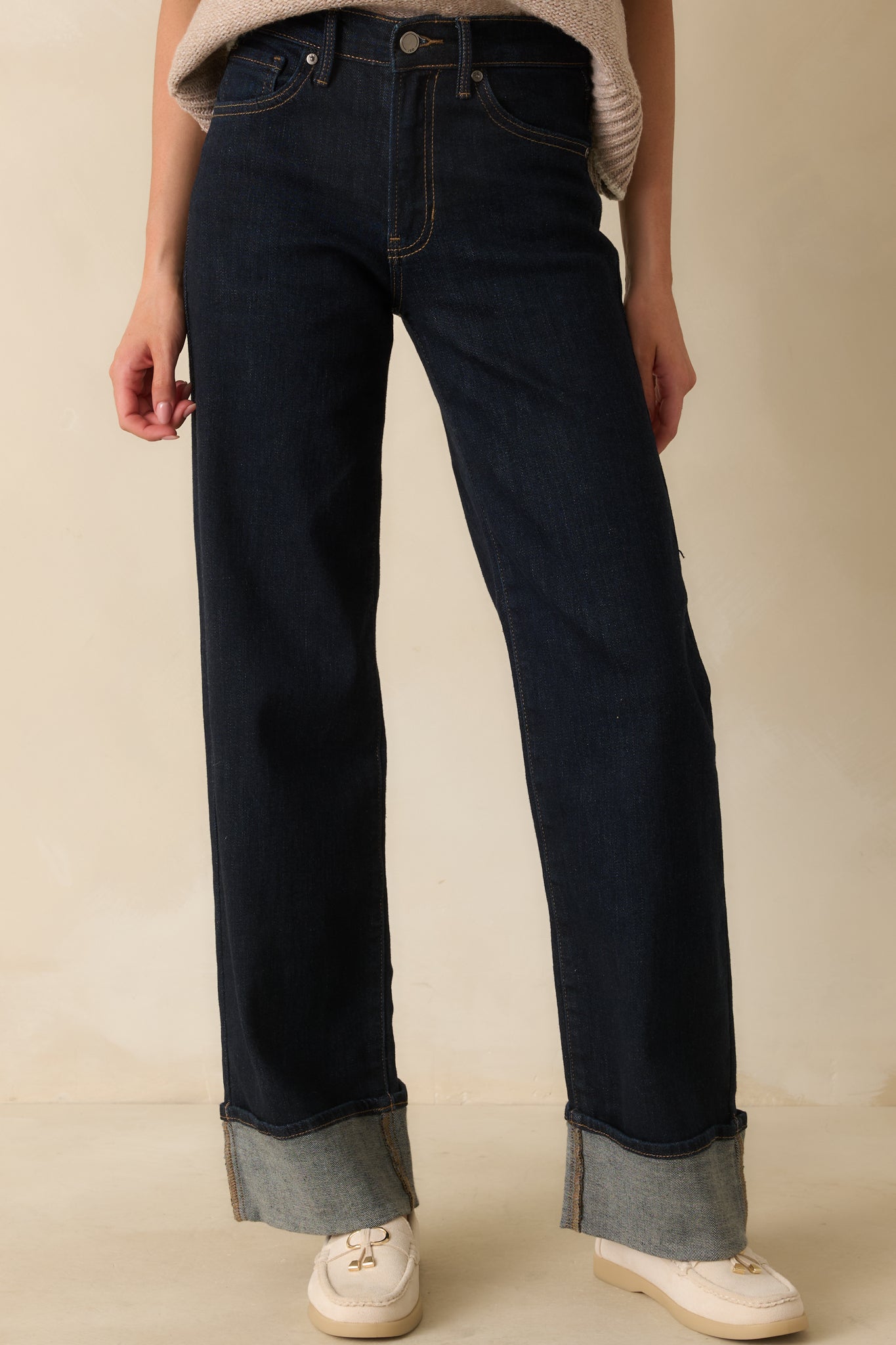 Best Intentions Dark Wash Wide Leg Jeans