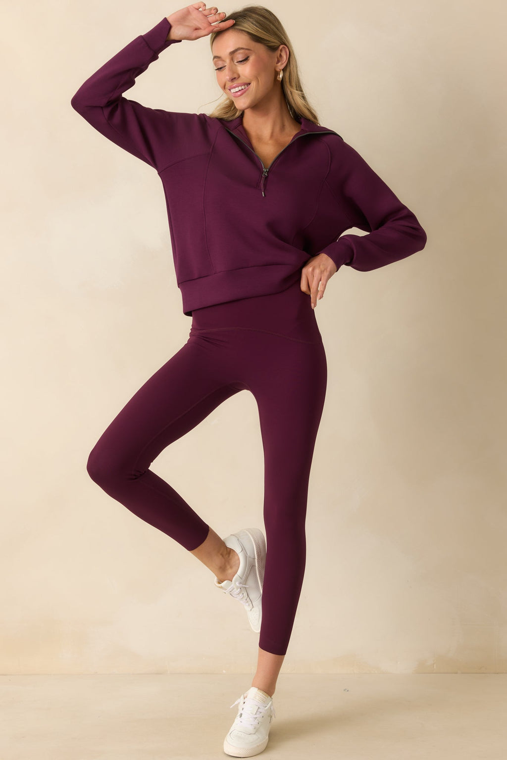 SPANX® Plum Berry Booty Boost Active 7/8 Leggings