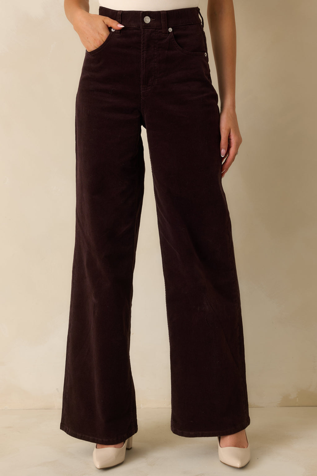 SPANXshape™ Truffle Brown Corduroy Wide Leg Jeans