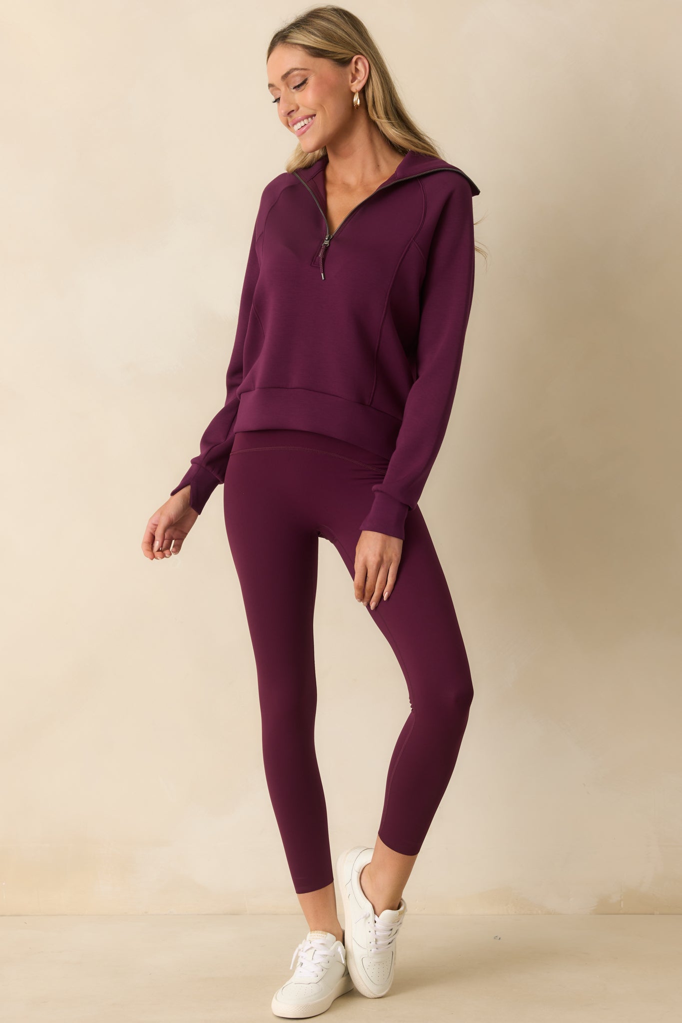 SPANX® Plum Berry Booty Boost Active 7/8 Leggings