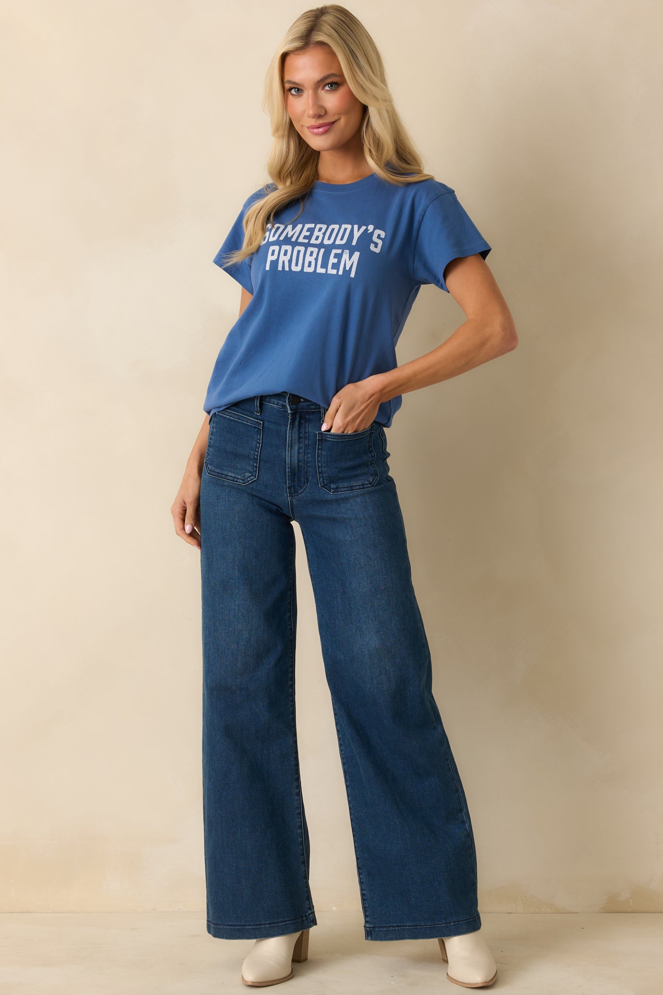 Morgan Wallen Indigo Blue Somebody's Problem Cotton Tee