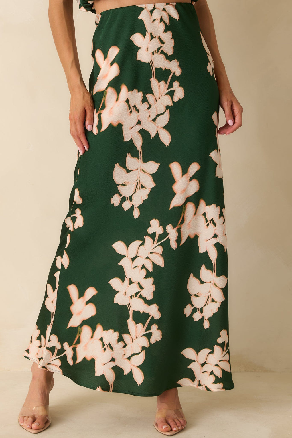 MINKPINK Vilma Green Floral Maxi Skirt