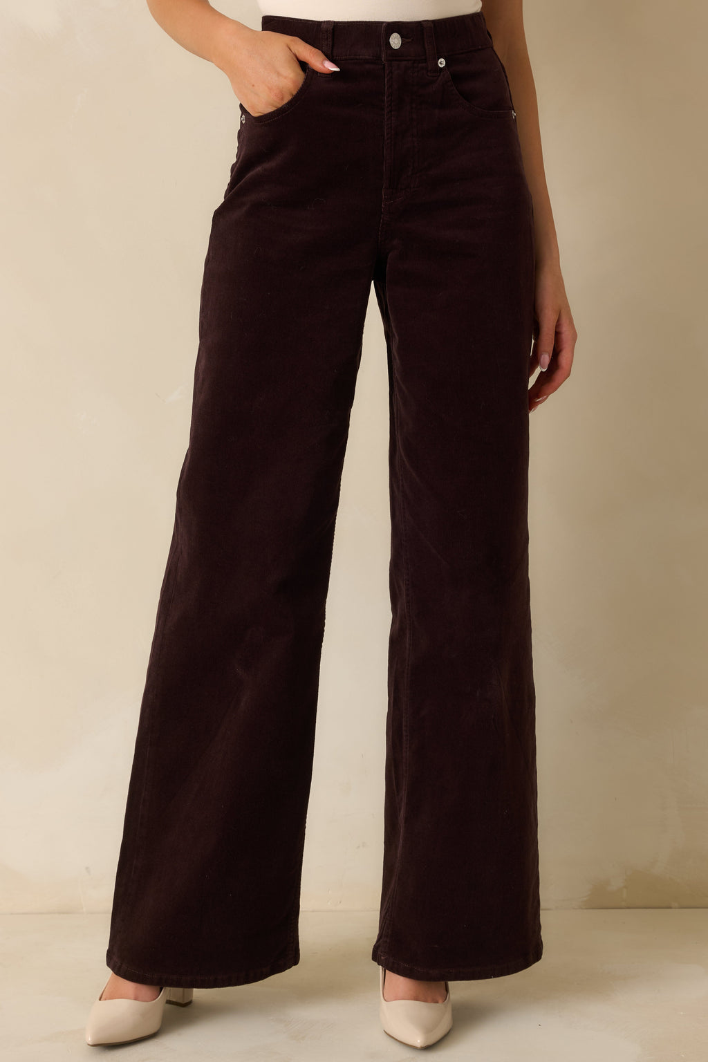 SPANXshape™ Truffle Brown Corduroy Wide Leg Jeans