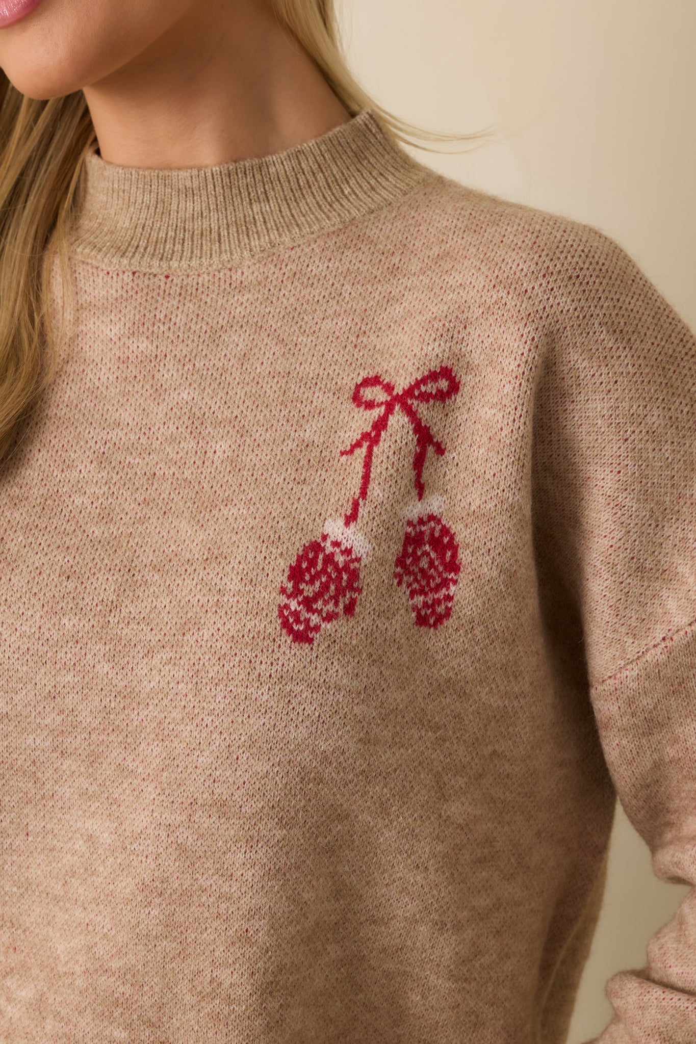 Getting The Warm Fuzzies Mocha Embroidered Mitten Sweater