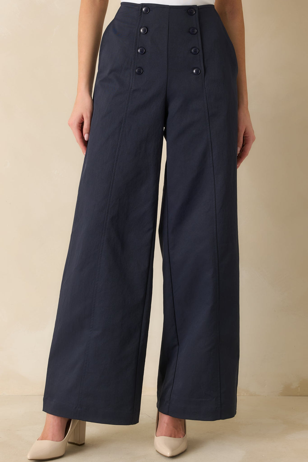 Hit The Mark Navy Wide Leg Pants