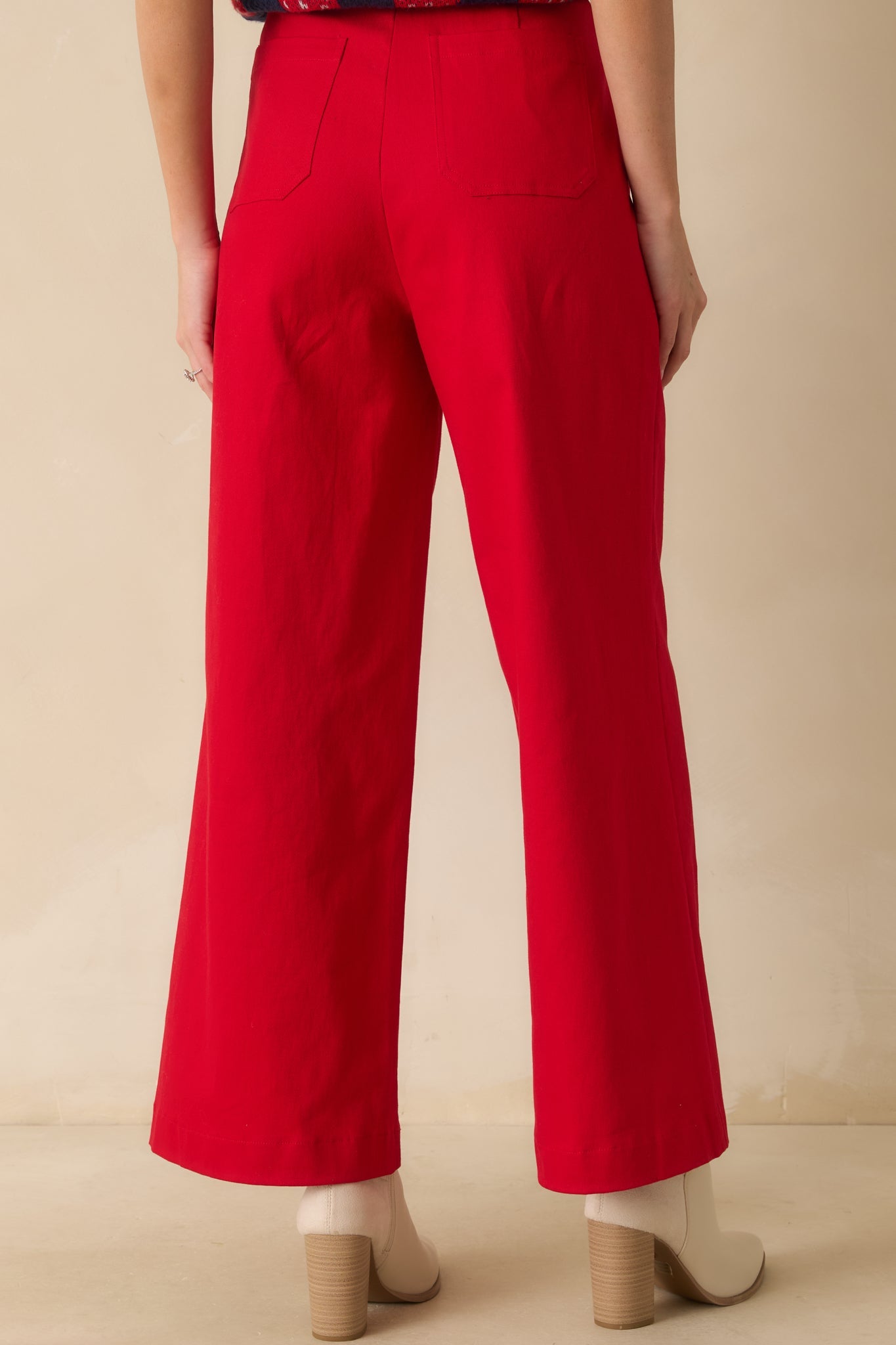 Go Boldly Red Wide Leg Jeans