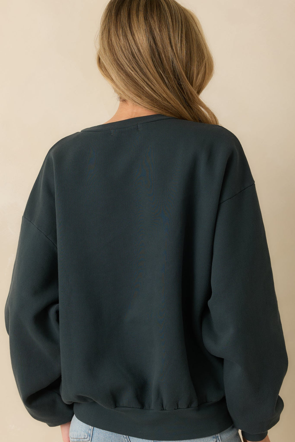 Game Day Vintage Black Cotton Crewneck Sweatshirt