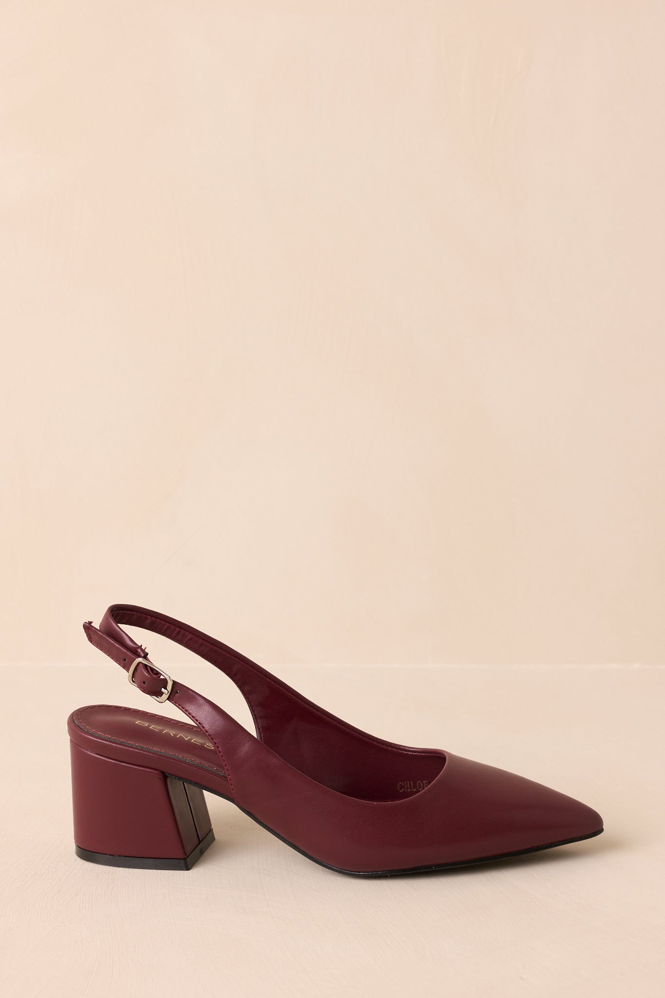 Life In A Flash Wine Red Sling Back Heels