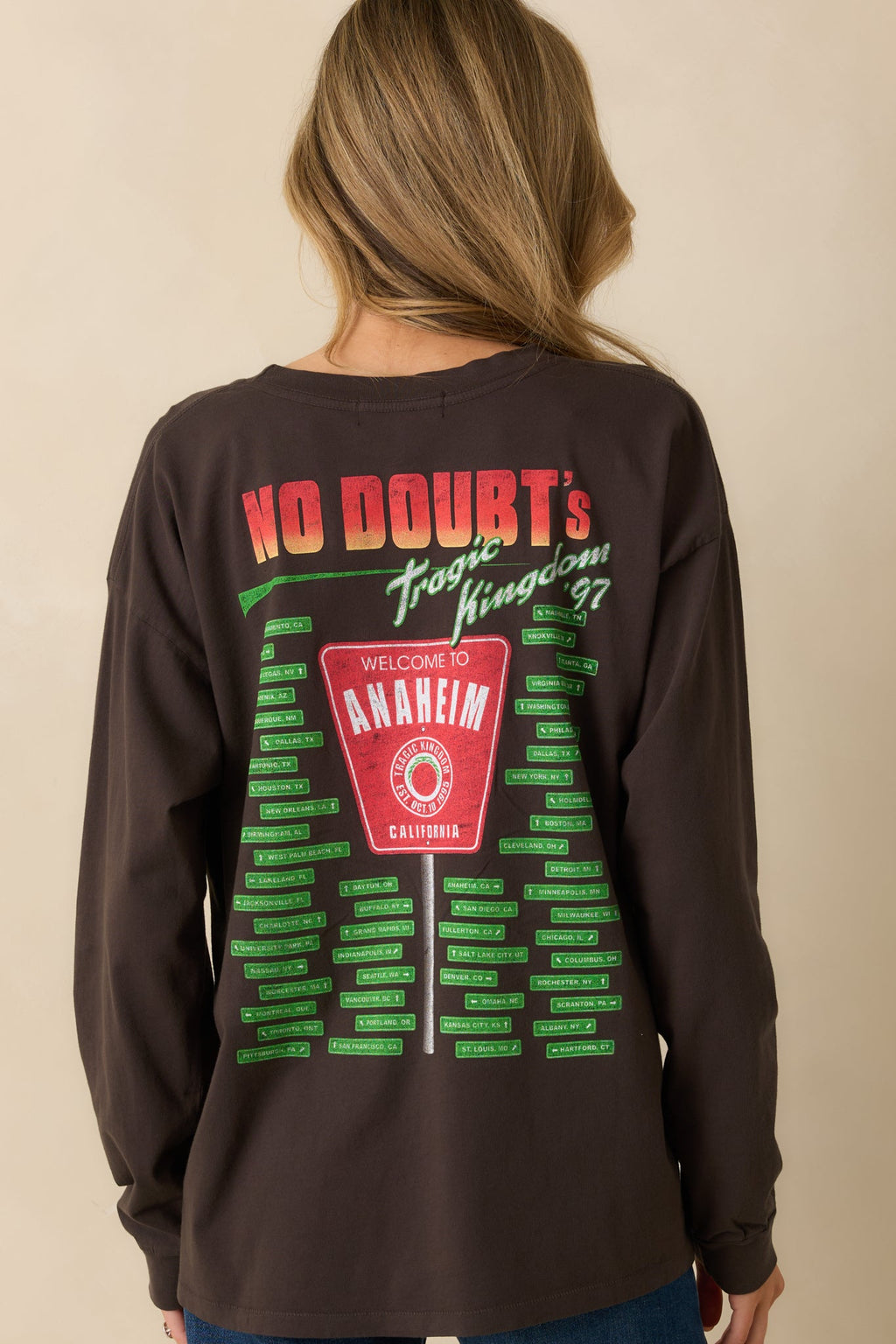 No Doubt Tragic Kingdom Vintage Black Cotton Long Sleeve Tee