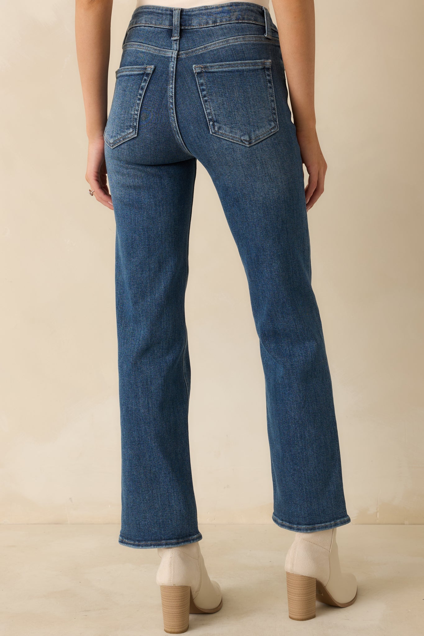 The Daily Edit Medium Wash Straight Leg Jeans