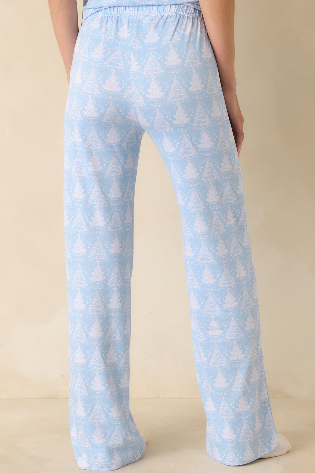 Blue Christmas Ice Blue Christmas Tree Pajama Pants