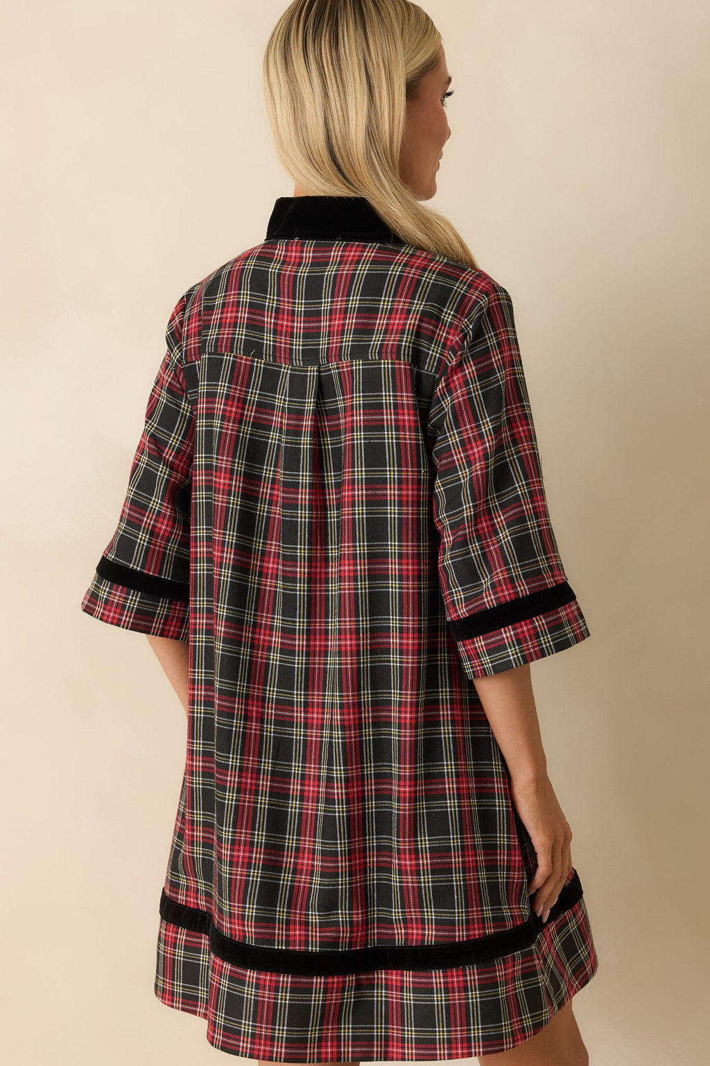 New Traditions Red Plaid Mini Dress