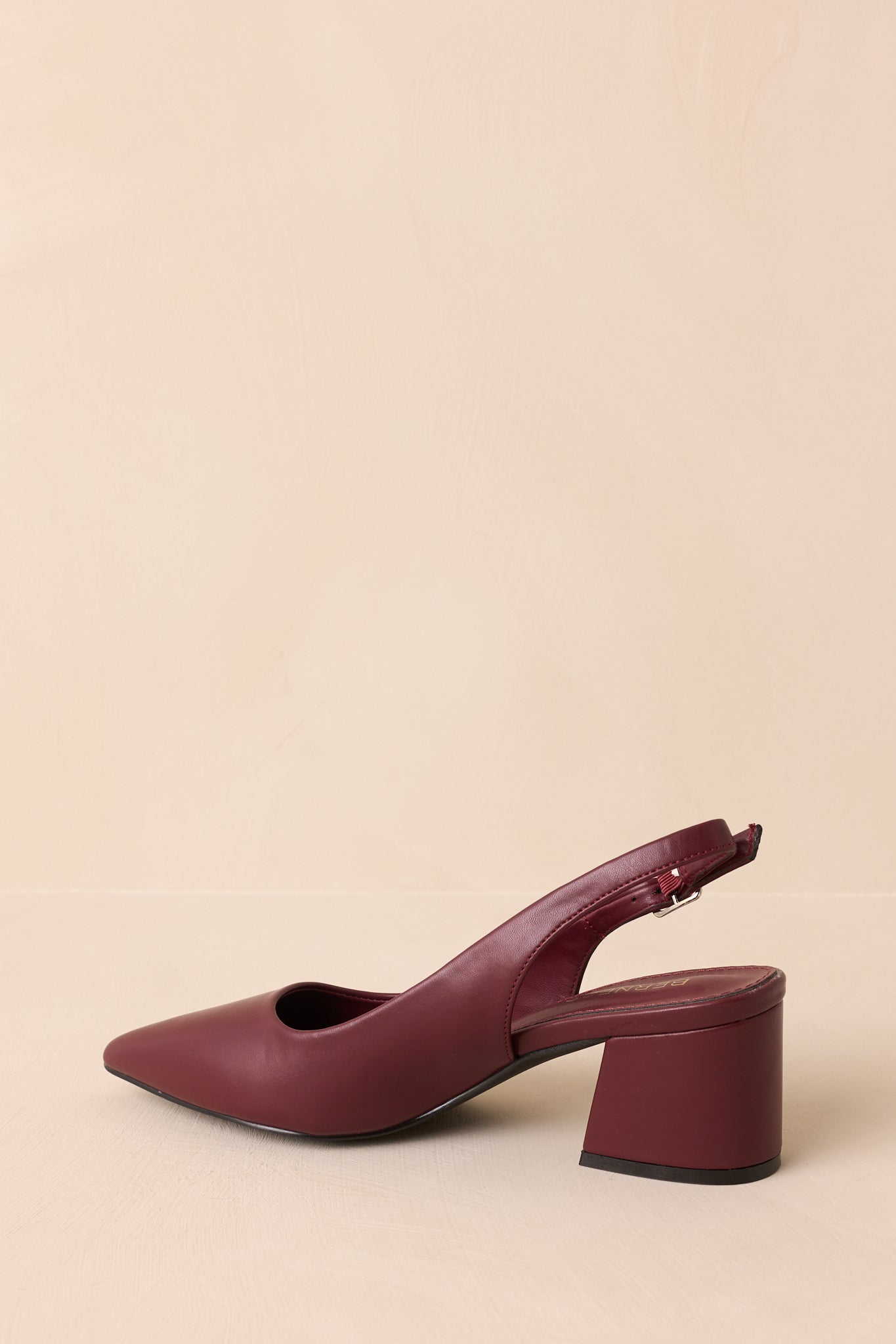 Life In A Flash Wine Red Sling Back Heels