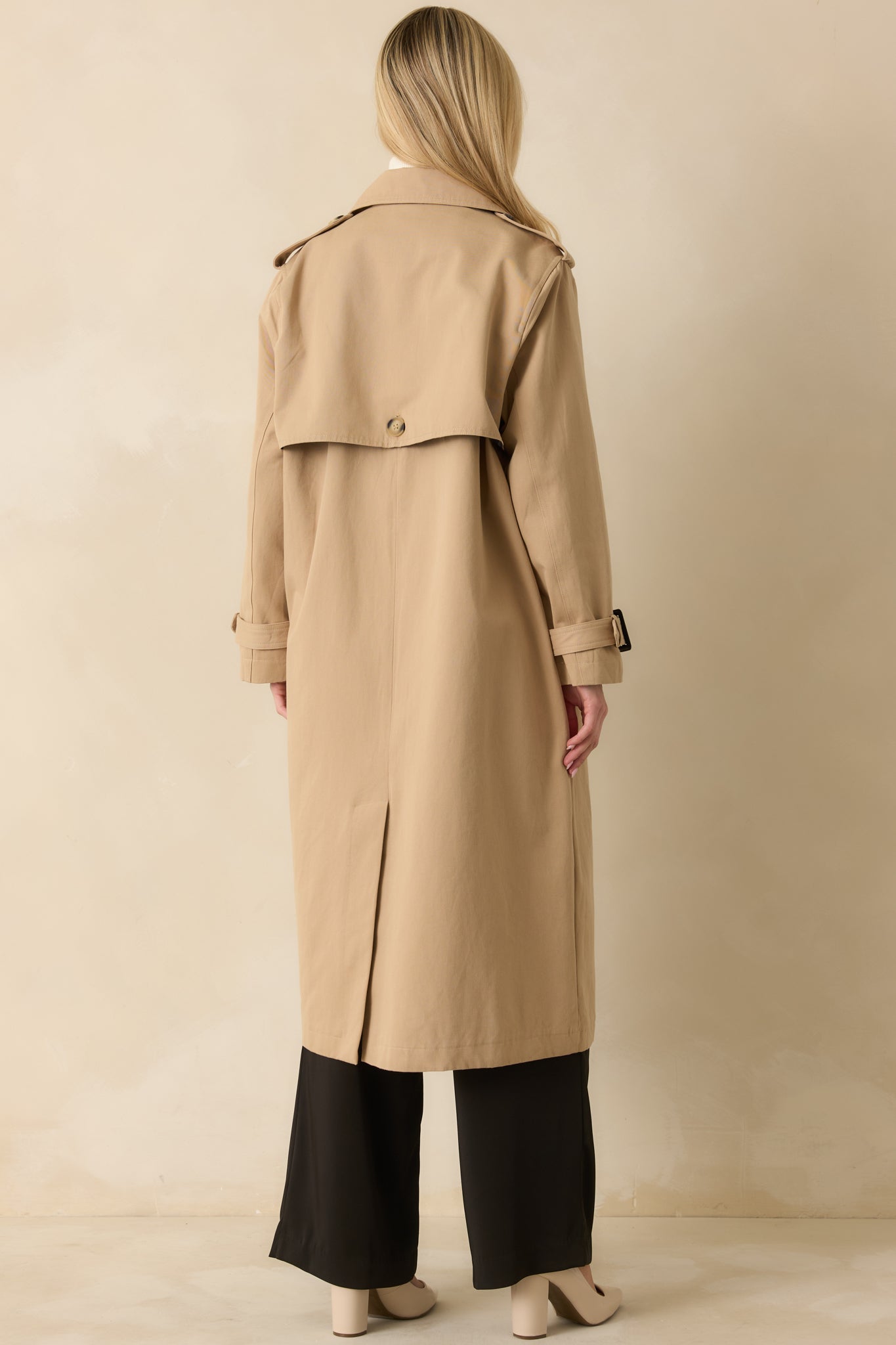 On the Avenue Tan Cotton Belted Trench Coat